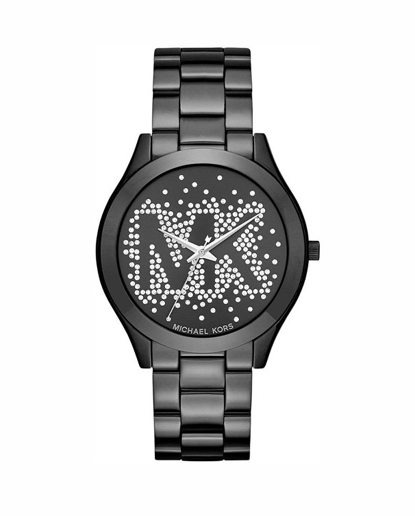 Michael Kors Women Slim Runway Black Dial Watch MK3589