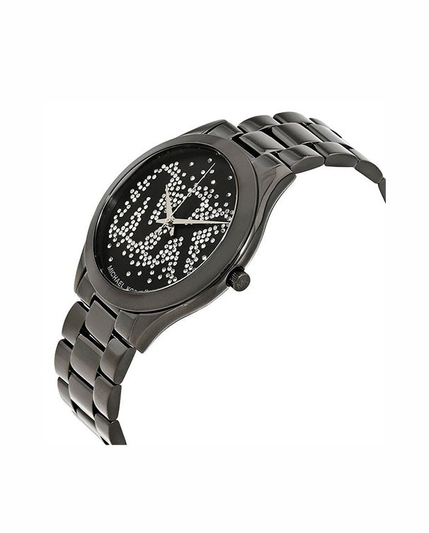 Michael Kors Women Slim Runway Black Dial Watch MK3589