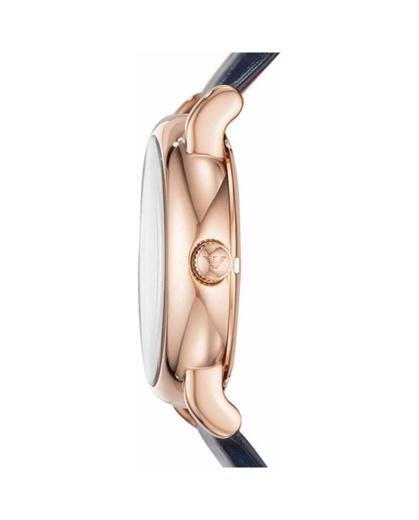Emporio Armani Meccanico Skeleton Dial Leather Strap Watch AR60009