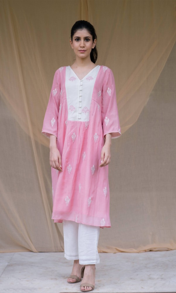 KAPRAAHA CHIC PINK MOROCCAN TUNIC SET