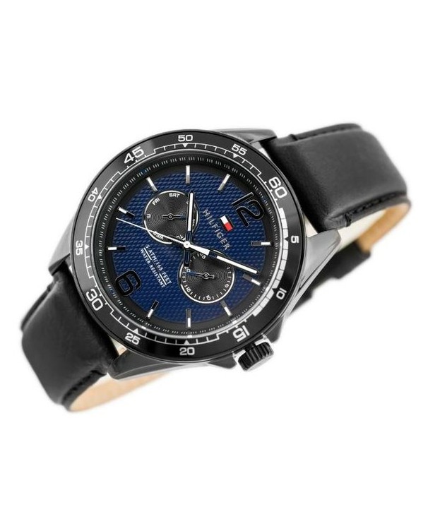 Tommy Hilfiger with Dial & Black Calfskin Strap Men's Watch