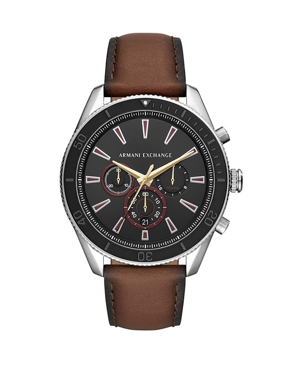 Armani Exchange Men's Leather Chronograph Dress Watch AX1822 Arktastic