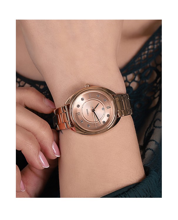 Fossil Gabby Rose Gold-Tone Stainless Steel Watch