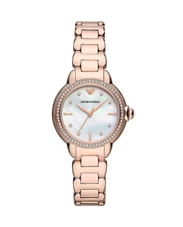 Armani watch silver discount womens