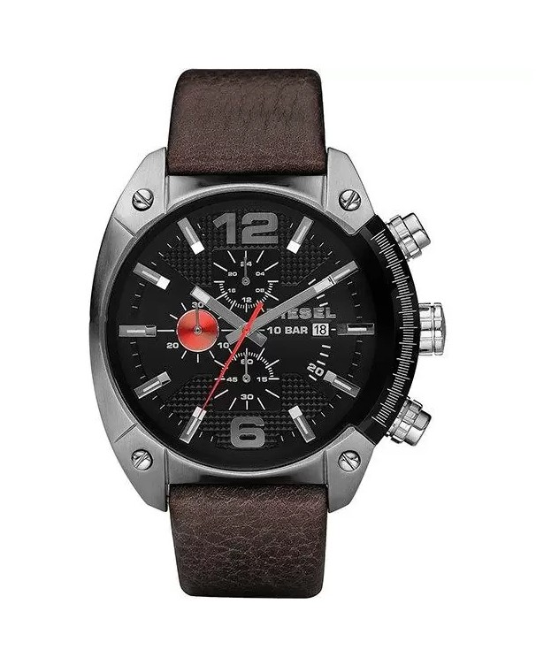 Diesel Overflow Leather Strap Men Watch Model DZ4204