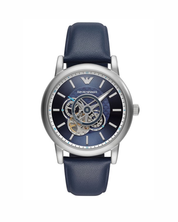 Emporio Armani Meccanico Luigi with Blue Leather Strap Men's Watch