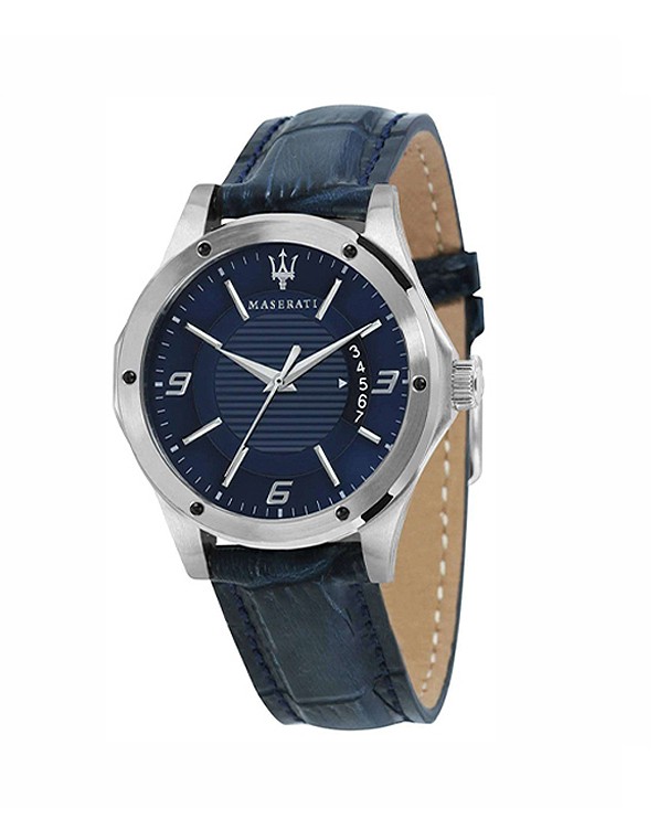 Maserati Circuito with Blue Leather Strap Men's Watch