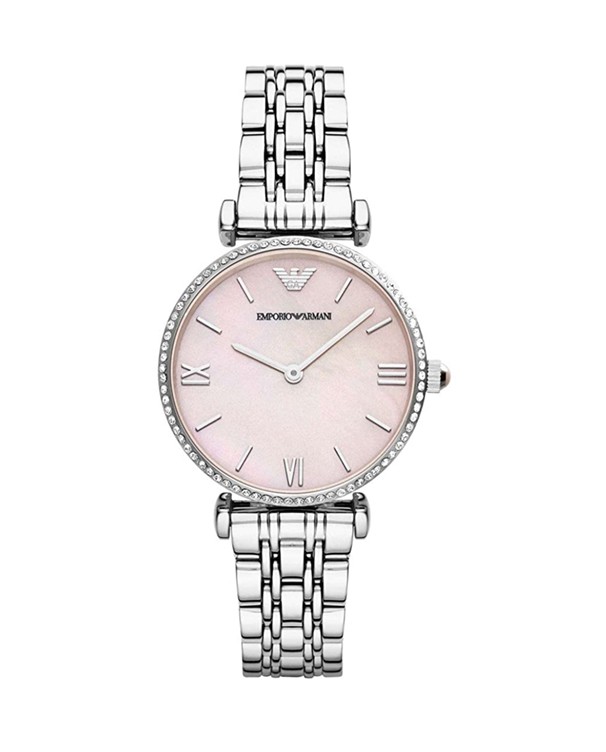 Emporio Armani Gianni Pink Mother of Pearl dial Women's Watch AR1779