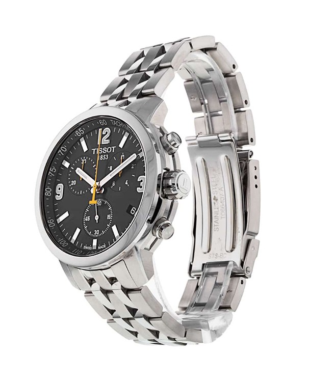 TISSOT PRC 200 Chronograph Black Dial Stainless Steel Watch T055.417.11.057.00