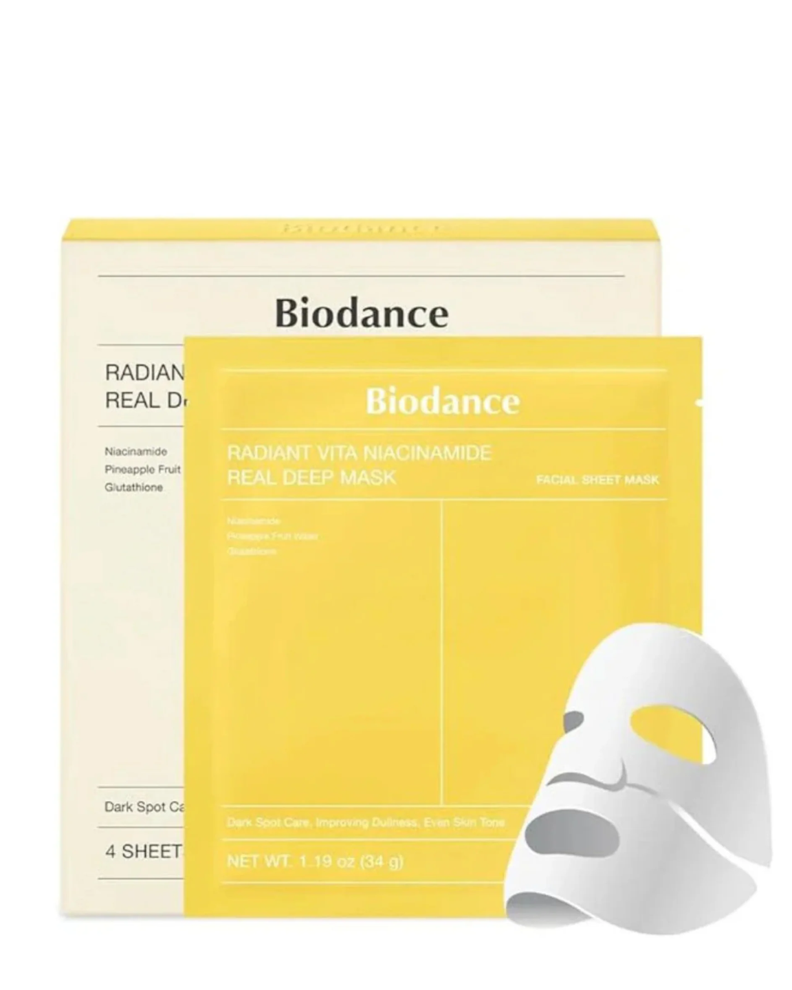 Radiant Vita Niacinamide Real Deep Mask Pack (4ea)