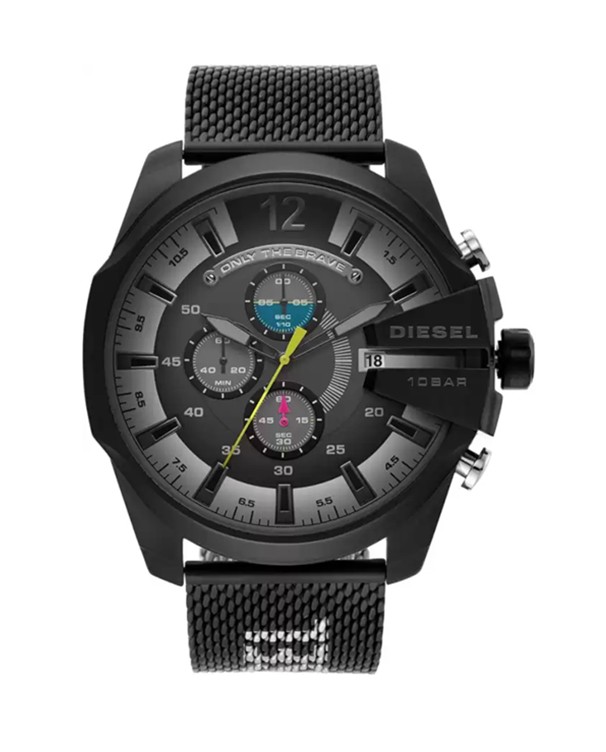 Diesel Mega Chief with Chronograph Black Dial Men Watch