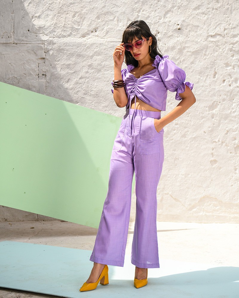 RACHEL - Ruffled Lavender Coordinate