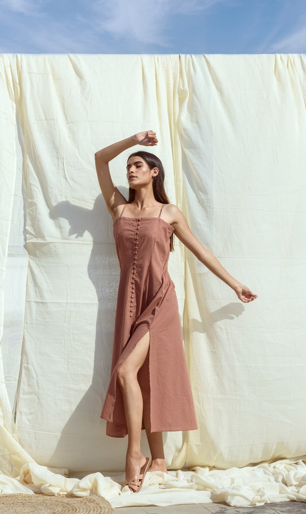 KAPRAAHA ROSEATE MAXI DRESS