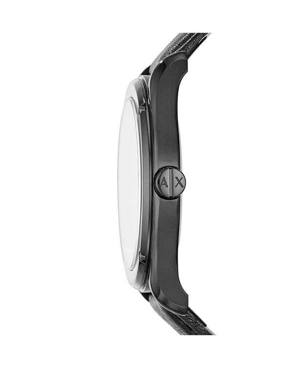 Armani Exchange Fitz with Black Dial & Leather Strap Men's Watch
