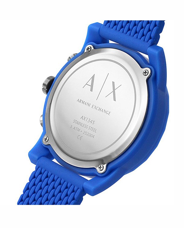 Armani Exchange Outer Banks Chronograph with Blue Silicone Strap Men's Watch Model AX1345