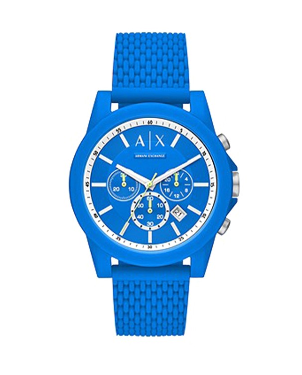 Armani Exchange Outer Banks Chronograph with Blue Silicone Strap Men's Watch Model AX1345