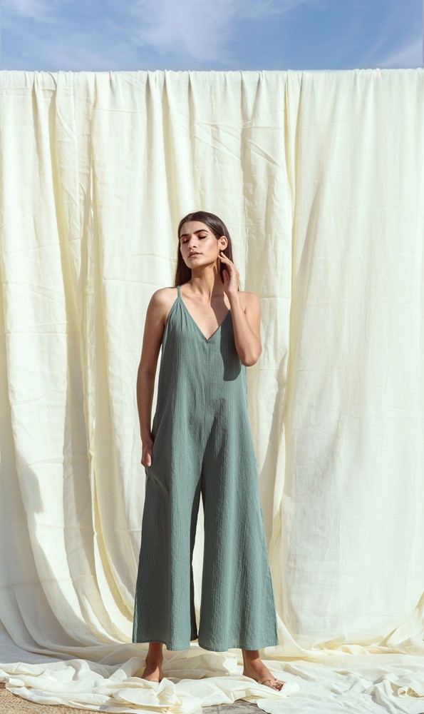 KAPRAAHA BASIL GREEN JUMPSUIT