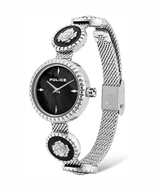 Police Black Dial with Silver Bracelet Women's Watch