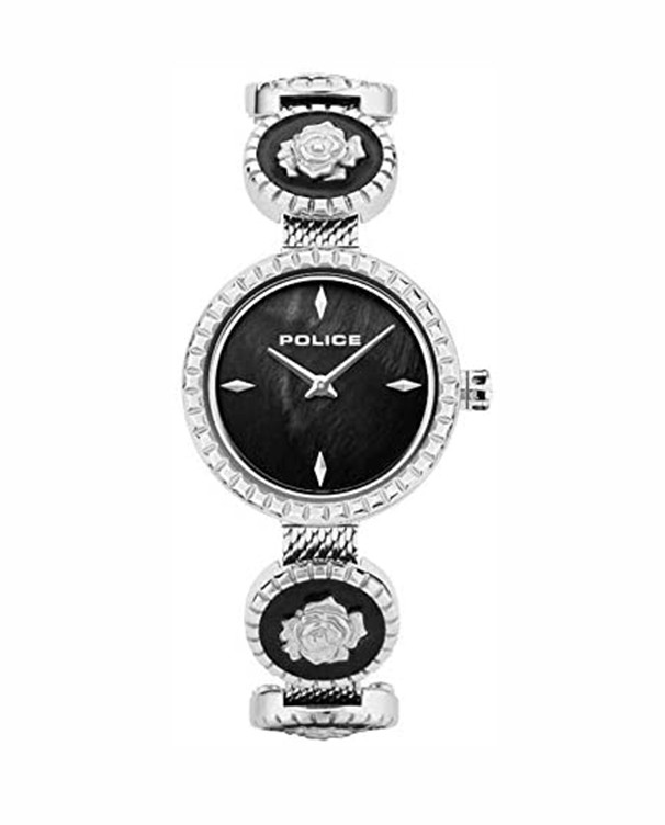 Police Black Dial with Silver Bracelet Women's Watch