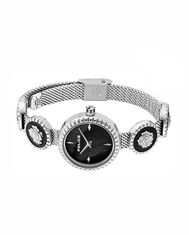 Police Black Dial with Silver Bracelet Women's Watch